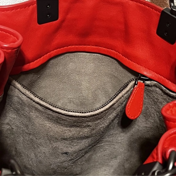 Bottega Veneta Intrecciato Red Orange Cross body bag - Picture 12 of 16